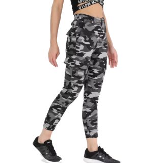 Regular Fit Women Black, Grey Pure Cotton Trousers at Rs.679